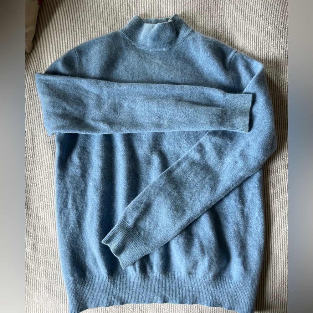 Charter Club cashmere half polo, size M
